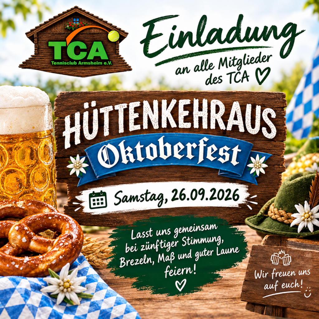 Einladung Hüttenkehraus Oktoberfest